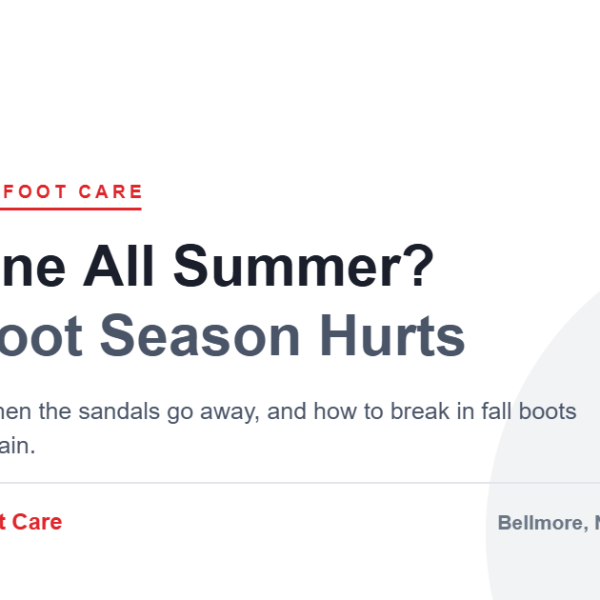 Boot Season Foot Pain Boot season foot pain guide graphic from Cherrywood Foot Care in Bellmore, NY